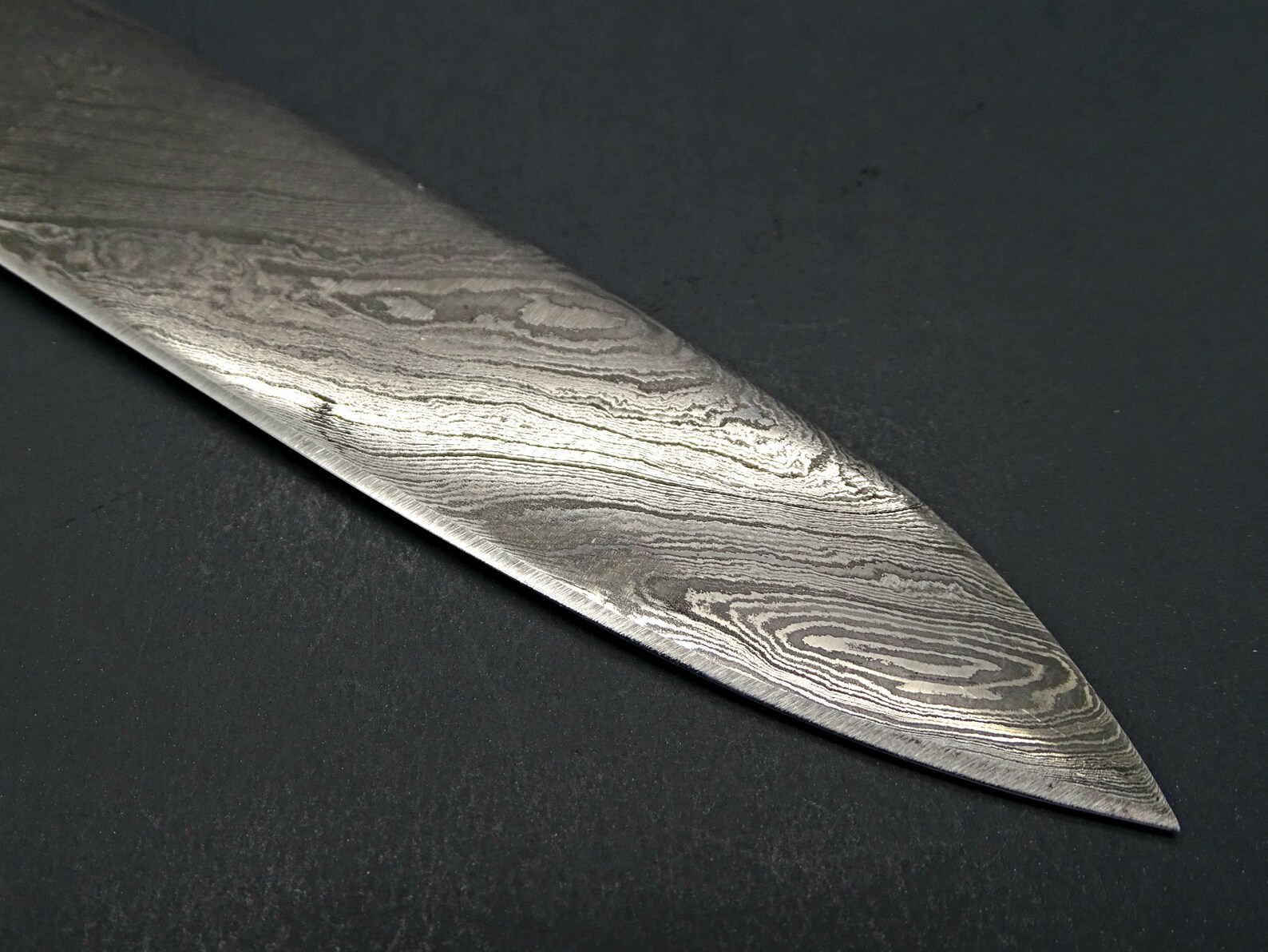 Damascus Kitchen Knife Green Handle, Chef Knife Gemstone Handle, Unique