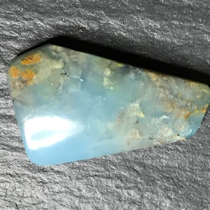 Peruvian Blue Opal Cabochon: Rare Gemstone for Pendant (26x15mm)
