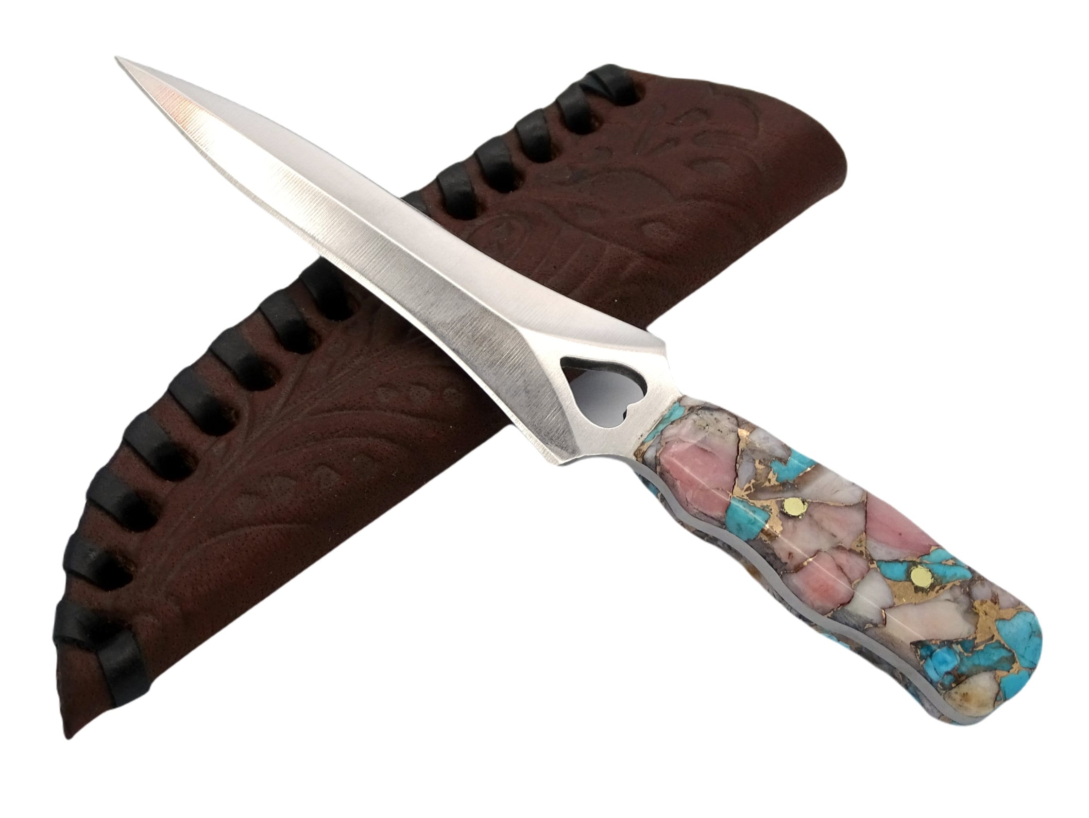 Small Dagger Opal Handle Garter Knife Unique Handle Fixed Etsy