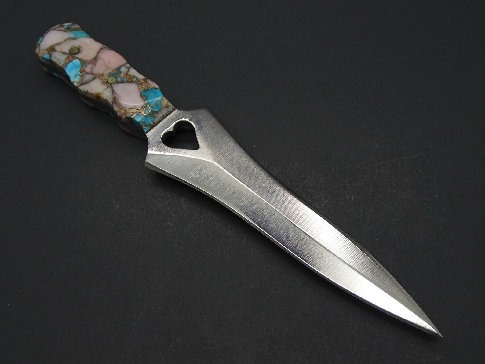Small dagger opal handle garter knife unique handle fixed Etsy