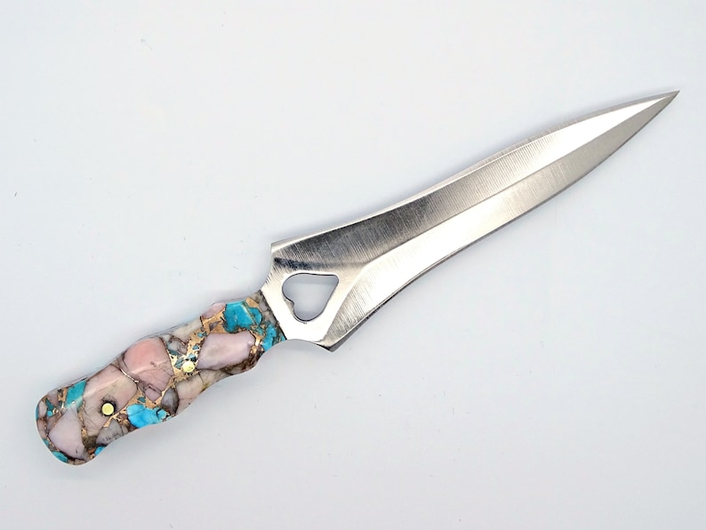 Small Dagger Opal Handle Garter Knife Unique Handle Fixed Etsy Canada