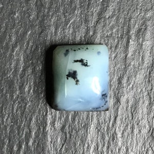 blue opal cabochon, Peruvian blue opal cab, rare gemstone cab, blue Peru opal gemstone, designer cabochon pendant size, October birthstone