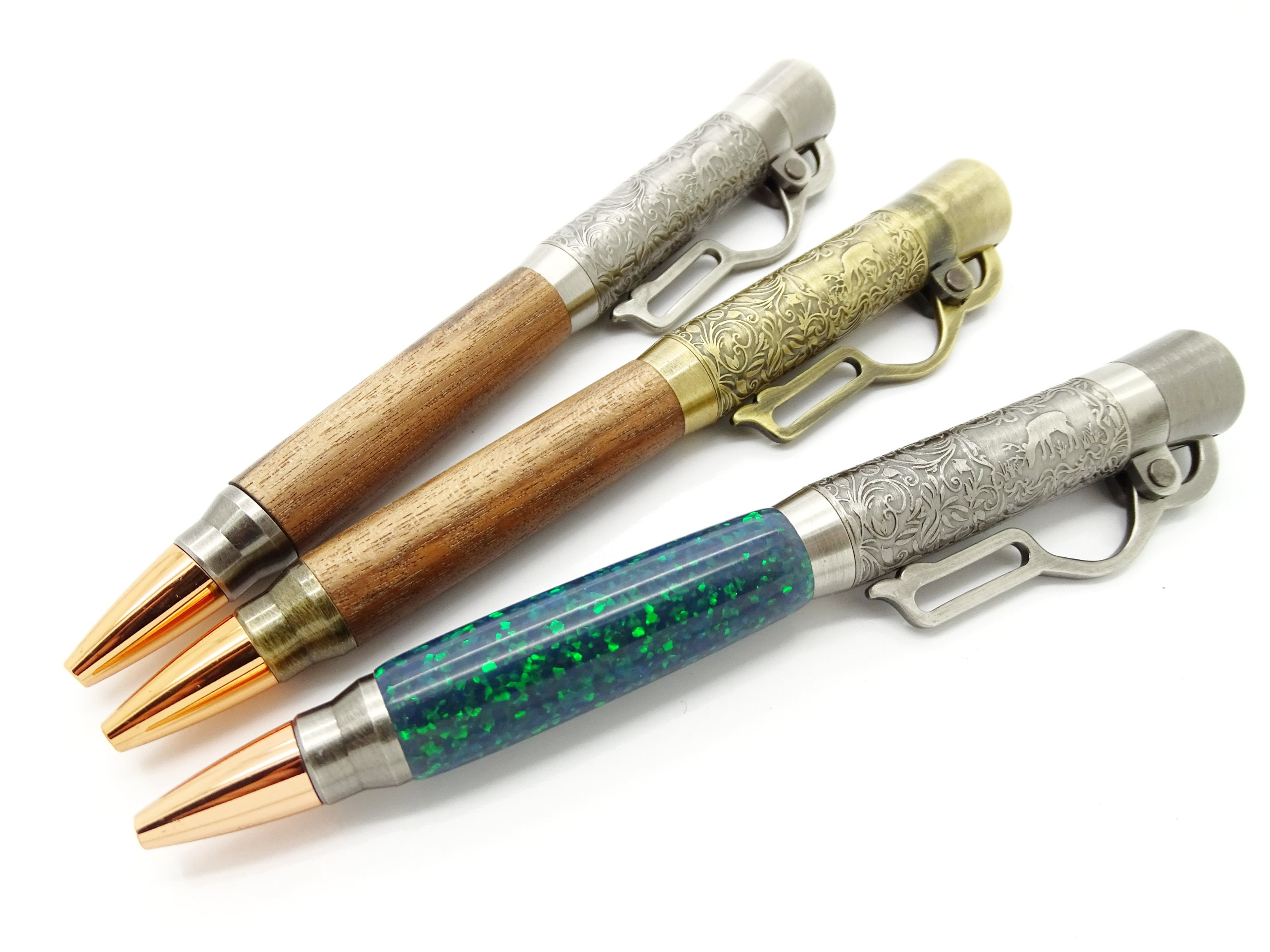 Handmade lever action rifle pen , marble wood agrohort.ipb.ac.id