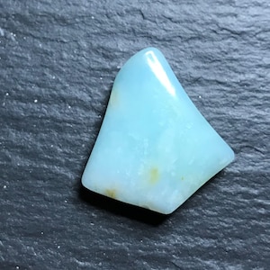blue opal cabochon, Peruvian blue opal cab, rare gemstone cab, blue Peru opal gemstone, designer cabochon pendant size, October birthstone
