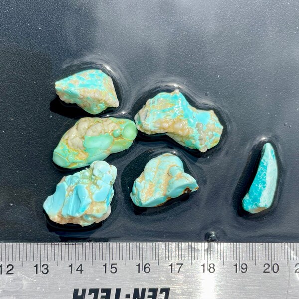 uncut turquoise nuggets lot, small turquoise parcel, rough turquoise for cabbing