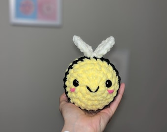 Peluche abeille au crochet, abeille rose pour la Saint-Valentin
