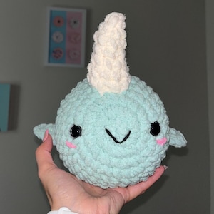 Colorful Crochet Narwhal Plushie