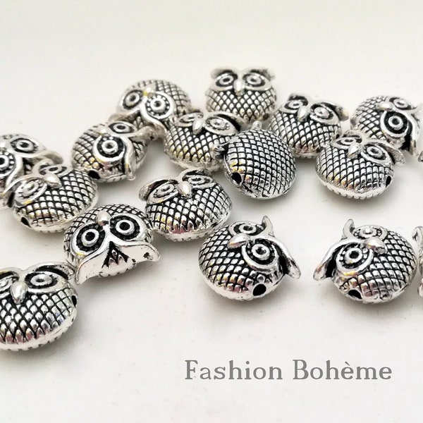 x 5 breloques Hibou 13 x 13 mm