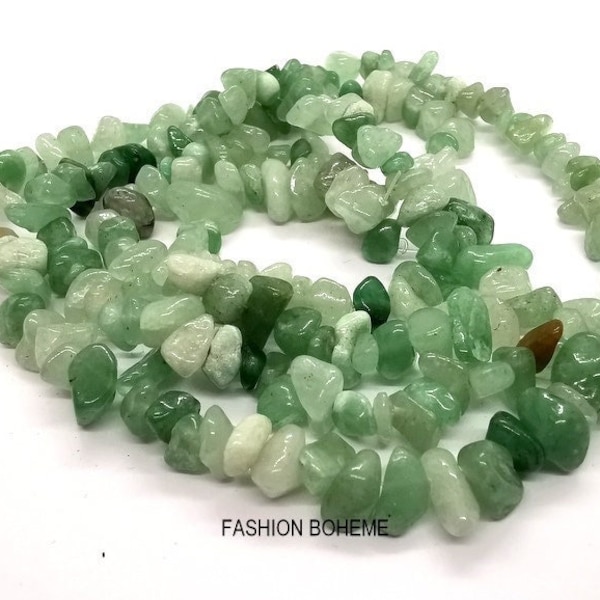 X 50 perles chips Aventurine 5/8 MM