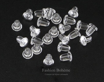 x 100 Stoppers Siliconen Puntjes 4 x 4 mm