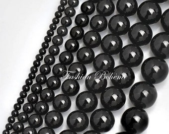 X 10 perles onyx noirs naturels 10 mm