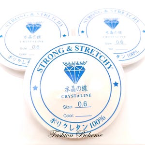10 Meters 0.6mm Spool of Transparent Crystal Elastic Thread