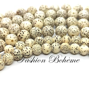 x 10 Bodhi seed beads 6.5 / 8.5 / 9.8 mm