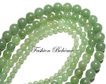 X 20 Perles en pierre naturelle Aventurine verte 6/7.8/8mm