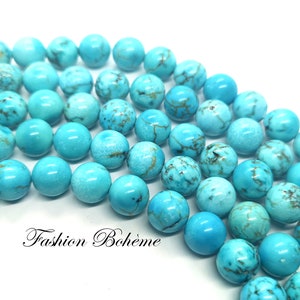 x 5 x 20 Natural Turquoise Blue Beads 6.3/8/10 mm