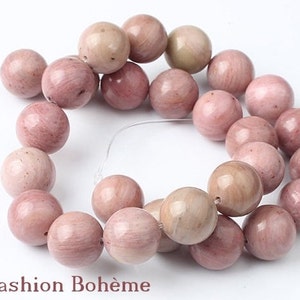 X10 x 20 natural pink Rhodochrosite beads 6/8/10 mm image 2