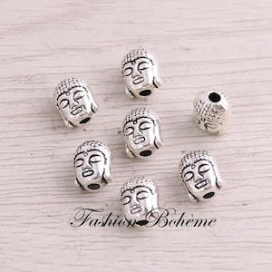 x 5 Buddha head charms 7. 2 x 8. 8 mm / 9 x 10.5 mm