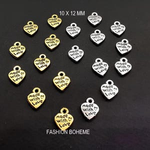 X 10 small love hearts 10 x 12 mm