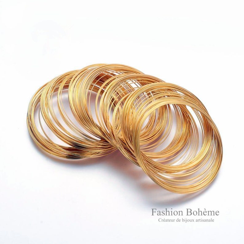 x 20 x 40 wire circles memory shape 55 x 0.6 mm color gold
