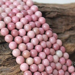 X10 x 20 natural pink Rhodochrosite beads 6/8/10 mm image 8