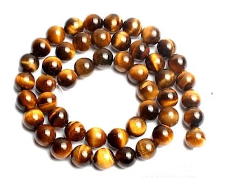 10 x 20 Natural Stone Tiger Eye Beads 6/8/10 mm