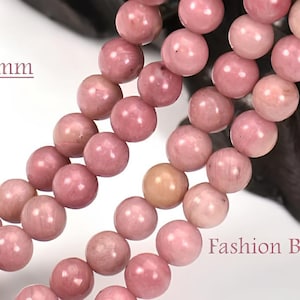 X10 x 20 natural pink Rhodochrosite beads 6/8/10 mm