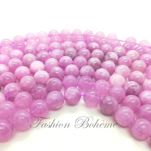 X 10 x 20 Natural Stone beads Angelite purple Spodumene 6/8/10 mm