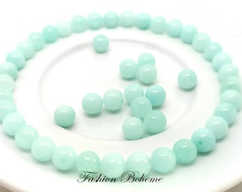 X 1 strand of water green amazonite 6/8 mm (6 mm
