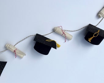 Grad Garland | Graduation Decor | Cap and Diploma | Grad Party Decor | Grad Banner