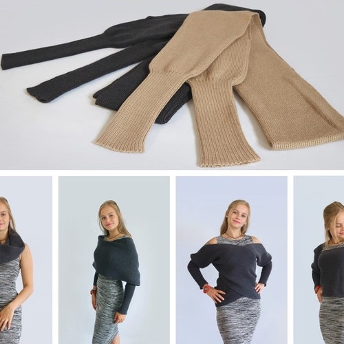 Crochet Wrap Sweater Scarf Etsy