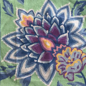 Boho Floral painting Needlepoint Tapestry artwork