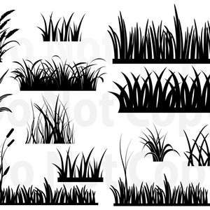 Grass SVG Bundle, Grass field svg file for cricut, Grass landscape Design Elements Vector image, clip art svg, png, dxf, esp detailed grass