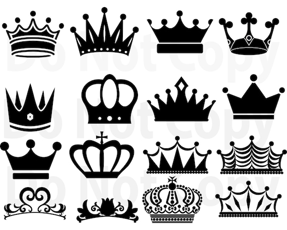 Download Crown Svg Bundle Tiara Svg File For Cricut King Queen Etsy