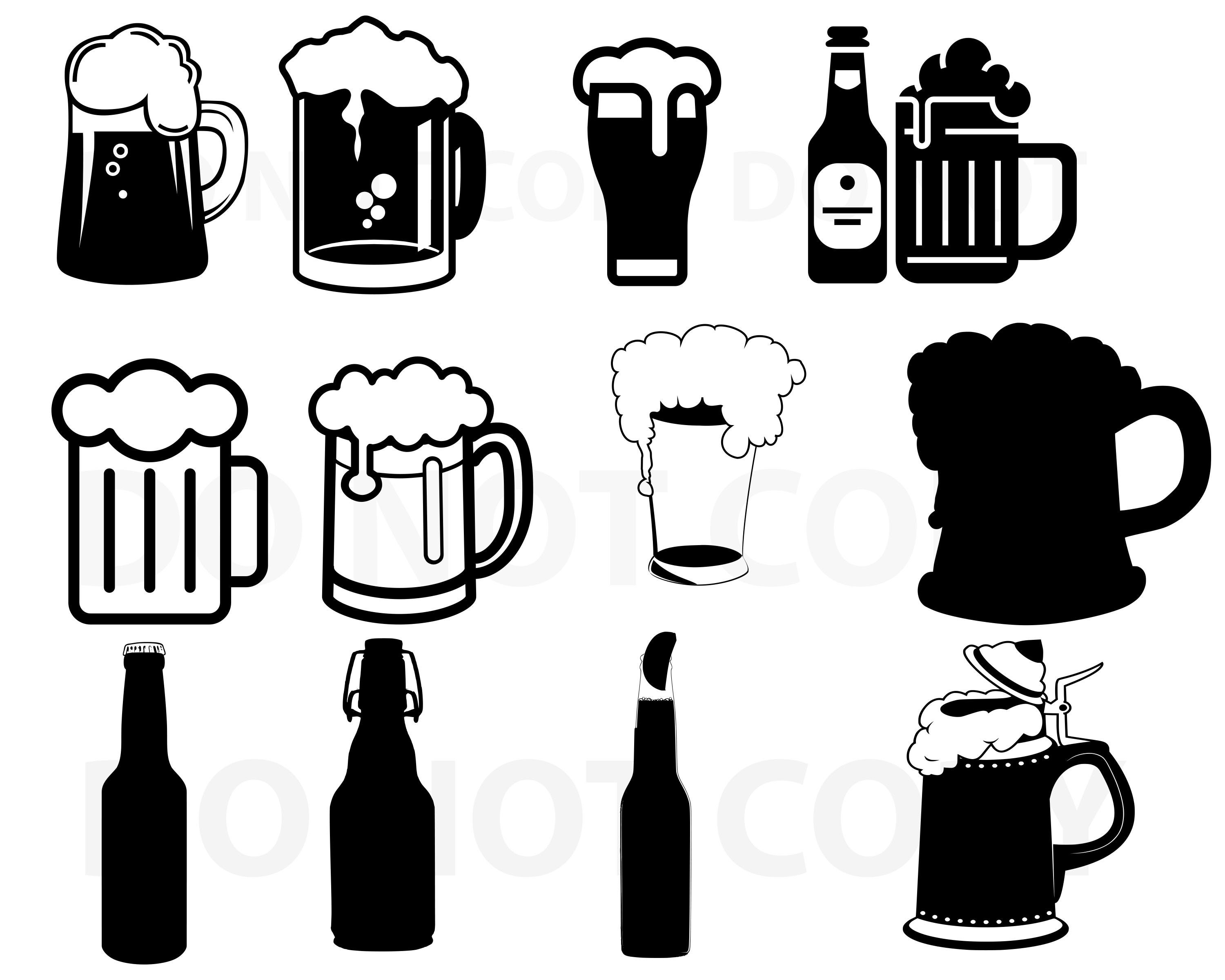 beer clipart,drinking svg Instant Download Cricut Silhouette Design beer sv...