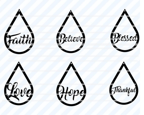 Download Earrings Svg Bundle Teardrop Earrings Svg Thankful Blessed Etsy