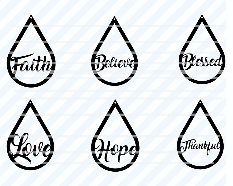Earrings SVG Bundle Teardrop Earrings svg Thankful blessed ...