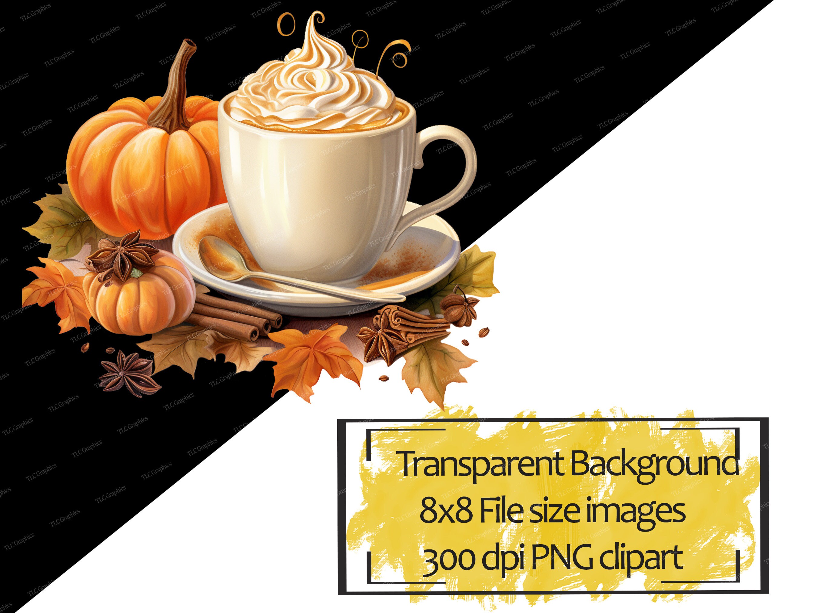 Pumpkin Spice Coffee Png Clipart, Spiced Drink Fall Png Image for ...