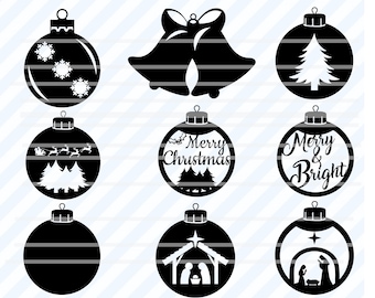 Christmas Earrings SVG Bundle Christmas Ball Earrings svg Earring vector, laser cut template Leather earrings svg Christmas Earring Template