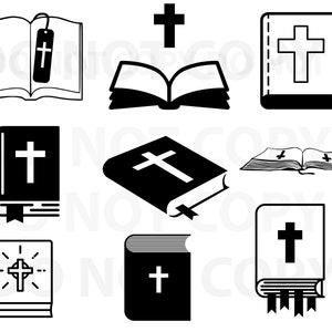 Heilige Bijbel SVG Bundel, Bijbel Svg-bestand voor cricut, Religieuze ontwerpelementen, Bijbel Vector afbeelding clip art Bijbel png-bestand, dxf, esp silhouet