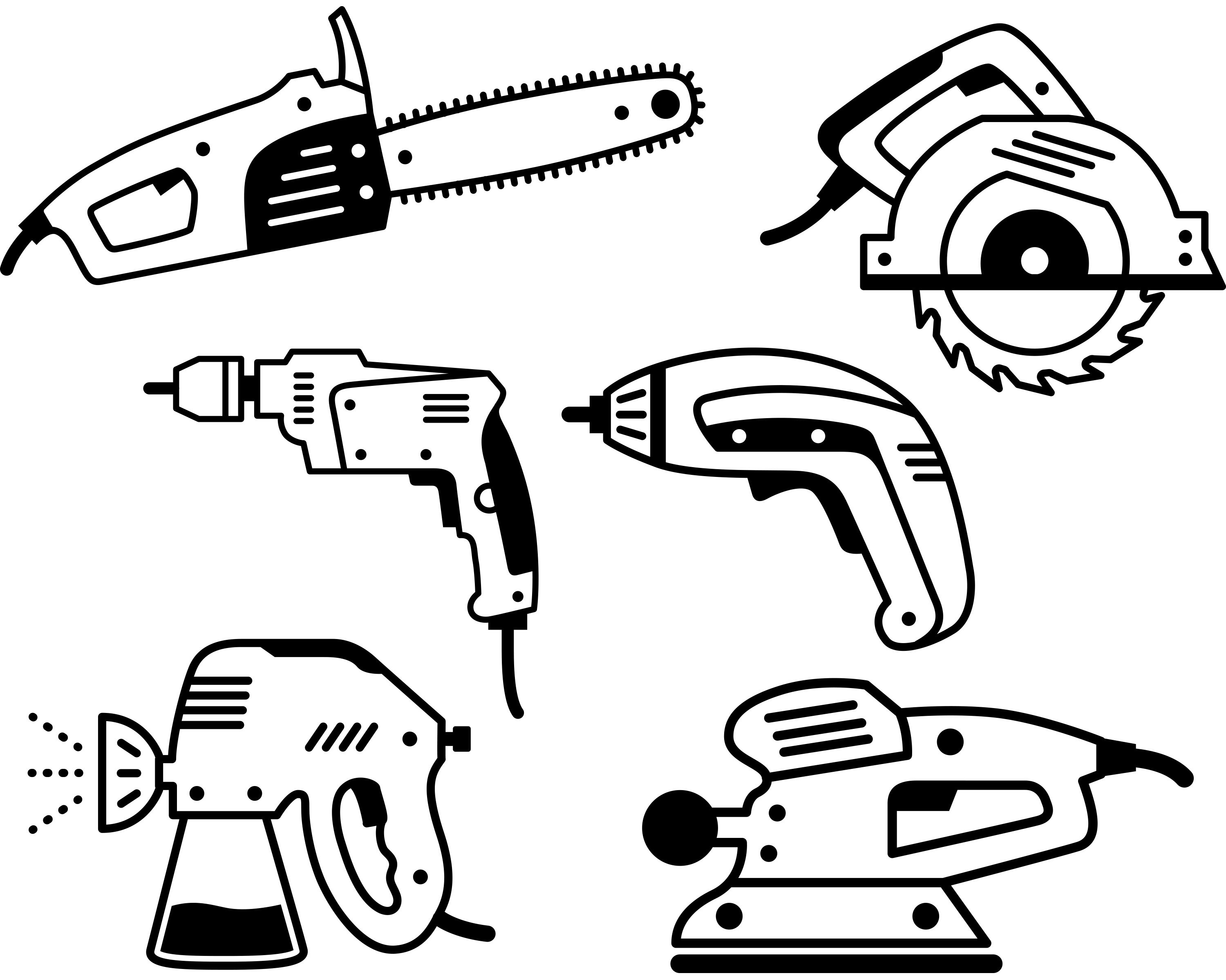 Power Tools SVG Bundle Hand Tools Vector Construction Svg Etsy