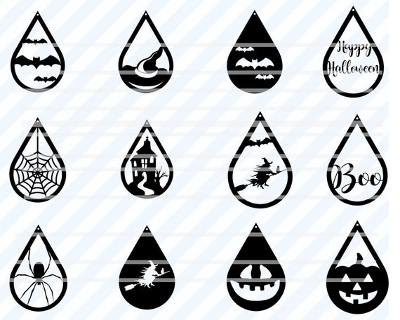 Download Halloween Earrings Svg Bundle Teardrop Earrings Svg Earring Etsy