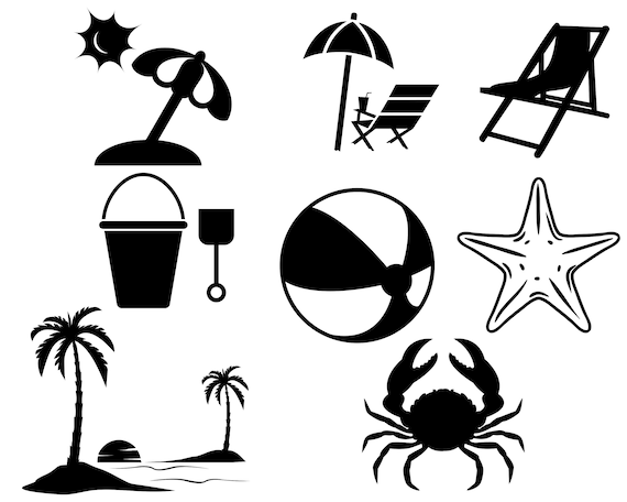 Download Beach Svg Bundle Vacation Vector Summer Svg File For Cricut Etsy