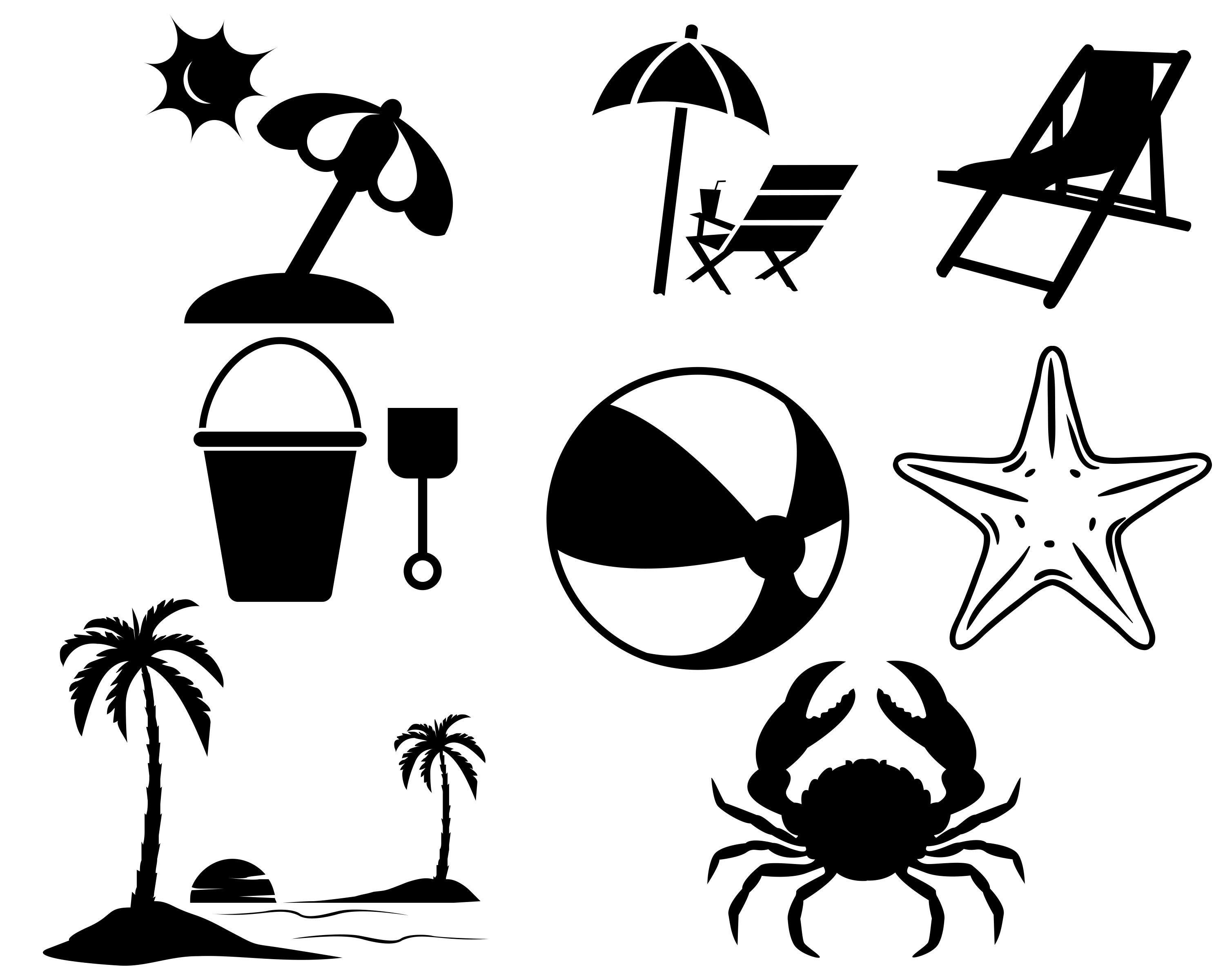 Download Beach Svg Bundle Vacation Vector Summer Svg File For Cricut Etsy