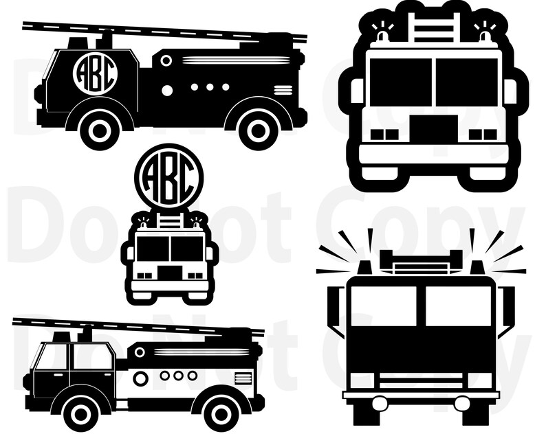 Download Firetruck SVG Bundle Fire Truck Svg file for cricut ...