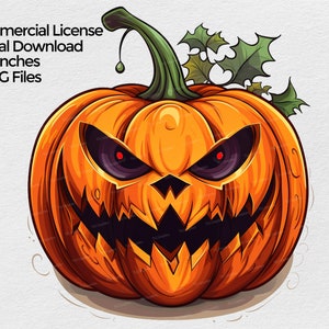 Upiorny Jack O Lantern clipart, Halloween Pumpkin plik PNG, Sublimacja Clip Art na przezroczystym tle