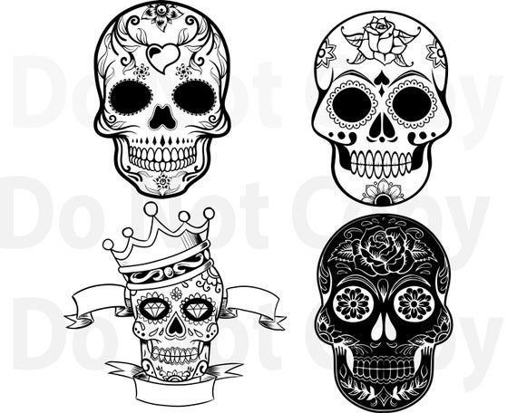 Download Sugar Skull Svg Bundle Skulls Svg File For Cricut Design Etsy