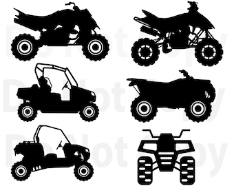 ATV SVG Bundle, Quad Svg file for cricut, 4 wheeler Design Elements Vector image, clip art, png, dxf, esp All terrain Vehicle  silhouette