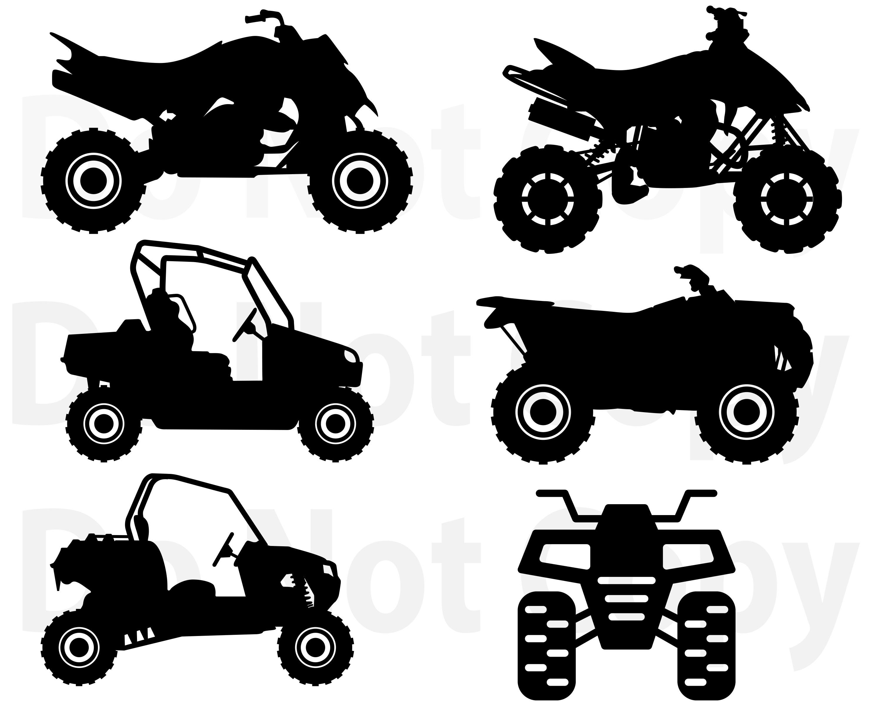 ATV SVG Bundle, Quad Svg File For Cricut, Wheeler Design Elements