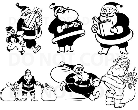 Download Santa Claus Svg Bundle Svg File For Cricut Christmas Vintage Etsy PSD Mockup Templates