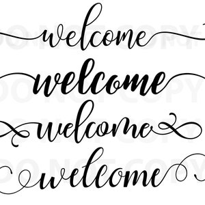 Bienvenue signe SVG Bundle, fichier svg citations pour cricut, énonciations vecteur art, signe de bienvenue, png, dxf, esp Svg pour signes, téléchargement numérique Bienvenue